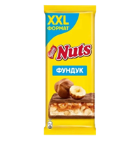 Шоколад Nuts Молочный фундук, нуга, карамель 180гр