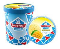 Мороженое ОХ Манго настоящий пломбир 450гр ведро