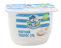 Простоквашино Творог мягкий Нежный 170 гр 5%