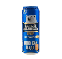 Пиво Белый Медведь крепкое 0.45л ж/б