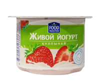Живой Йогурт с клубникой 110гр жир 1,5%