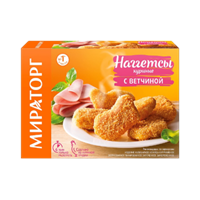 Наггетсы куриные с  ветчиной 250 гр 