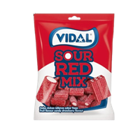 Мармелад VIDAL Красный кислый микс 90гр