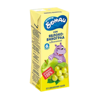БОНДИ Сок яблоко-виноград 0,2 л