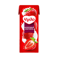 Молочный Коктейль Чудо 2% Клубника 0,2 л.