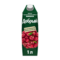 Сок Добрый Яблоко Вишня Черноплодная рябина  1 л.