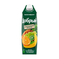 Сок Добрый Мультифрукт из фруктов 1л.