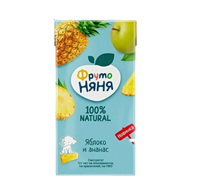 Нектар ФрутоНяня из яблок и ананасов 0,2 л
