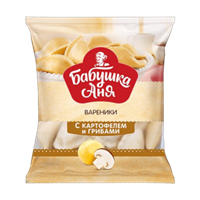 Вареники Бабушка Аня с картофелем и грибами 430гр Вареники Бабушка Аня с картофелем и грибами 430гр
