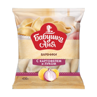 Вареники Бабушка Аня с картофелем и луком 430гр Вареники Бабушка Аня с картофелем и луком 430гр