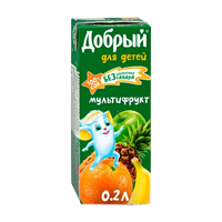 Сок Добрый Мультифрукт 0,2л
