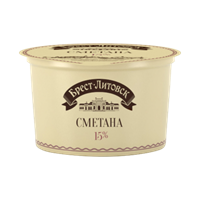Сметана Брест-Литовск 15% 180гр
