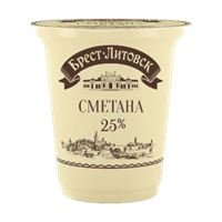 Сметана Брест-Литовск 25% 300гр