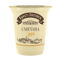 Сметана Брест-Литовск 20% 300гр
