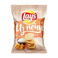 Чипсы Lay's ИЗ ПЕЧИ Лисички в сметане 85 гр.