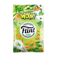 Сухарики Flint со вкусом сметана и зелень 190 гр.