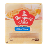 Блинчики Бабушка Аня с творогом 360 гр 