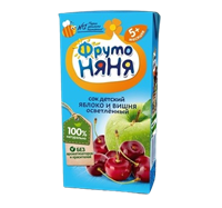 Сок ФрутоНяня Яблоко и вишня осветлённый 0,2л Сок ФрутоНяня Яблоко и вишня осветлённый 0,2л