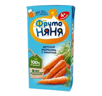 Сок ФрутоНяня Морковь с мякотью 0,2л Сок ФрутоНяня Морковь с мякотью 0,2л