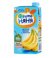Сок ФрутоНяня Банан с мякотью 0.5л Сок ФрутоНяня Банан с мякотью 0.5л