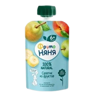 Пюре Фруто-Няня фруктовый салат пауч 90гр Пюре Фруто-Няня фруктовый салат пауч 90гр
