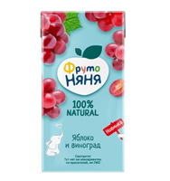 Нектар ФрутоНяня яблочно-виноградный остветленный 0,5л
