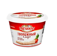Сыр творожный President овощи на гриле 54% 140гр  
