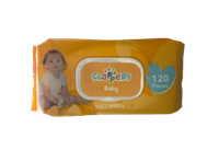 Влажные салфетки детские CLAPPERS Baby Желтые 120 шт