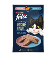 Корм Феликс паштет лосось, форель 75гр