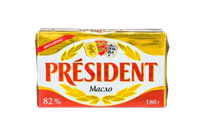 Масло сливочное President 82% 180гр