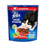 Сухой корм Феликс Мясное объедение с говядиной 600гр