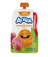 Пюре Агуша фрукт. малиновое печенье 80 гр
