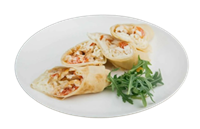 Блинчик фаршированный курица с овощами