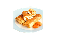Блинчик фаршированный творог курага