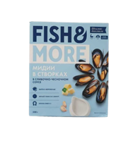 Мидии Fish & More в/м в сливочно-чесночном соусе 500 гр.