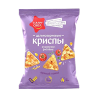 Криспы кукурузно-рисовые Happy Crisp Пряный томат 50 гр