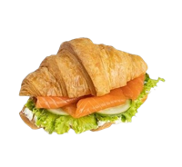 Круассан сэндвич с лососем и сыром