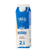 Молоко Эмиль 2,5% т/пак 900мл