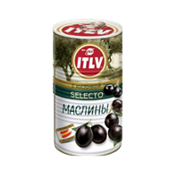 Оливки ITLV черные с косточкой 370 мл
