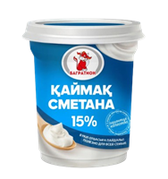 Сметана Багратион жир 15% 380гр
