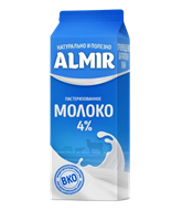 Молоко Almir жир. 4% 0,9л