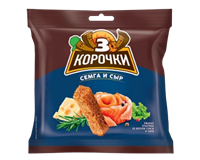 Сухарики 3 корочки Сыр семга +соус тартар 60 гр