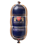 Колбаса вареная Омский Бекон плетенка со шпиком 500гр