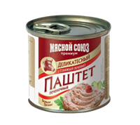 Паштет Мясной Союз деликатесный из говяжьей печени 240 гр 