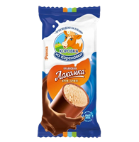 Мороженое Коровка Лакомка пломбир крем-брюле трубочка 90гр