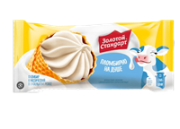 Мороженое Золотой Стандарт Пломбир классический в рожке 100гр