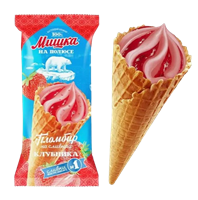 Мороженое Мишка на полюсе клубника рожок 110гр