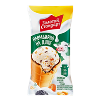 Мороженое Золотой Стандарт Чернослив-курага-арахис стакан 88гр 
