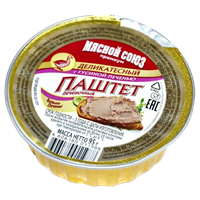 Паштет Мясной Союз деликатесный с гусиной печенью 95гр