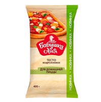 Тесто Бабушка Аня слоёное дрожжевое для домашней пиццы 400гр